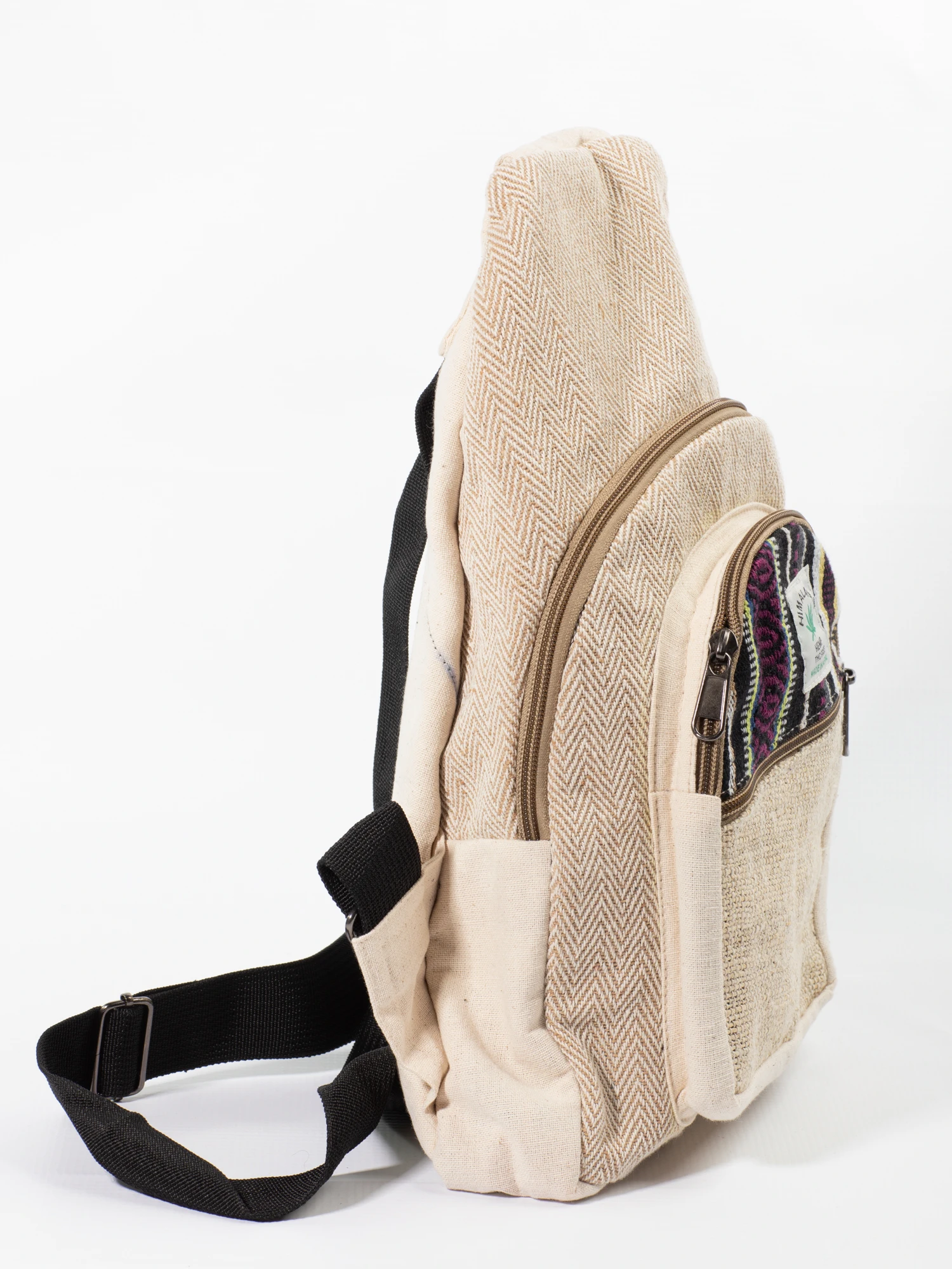 Geantă piept (crossbody) din cânepă și bumbac cu sistem de prindere reversibil - Model 3 [2]