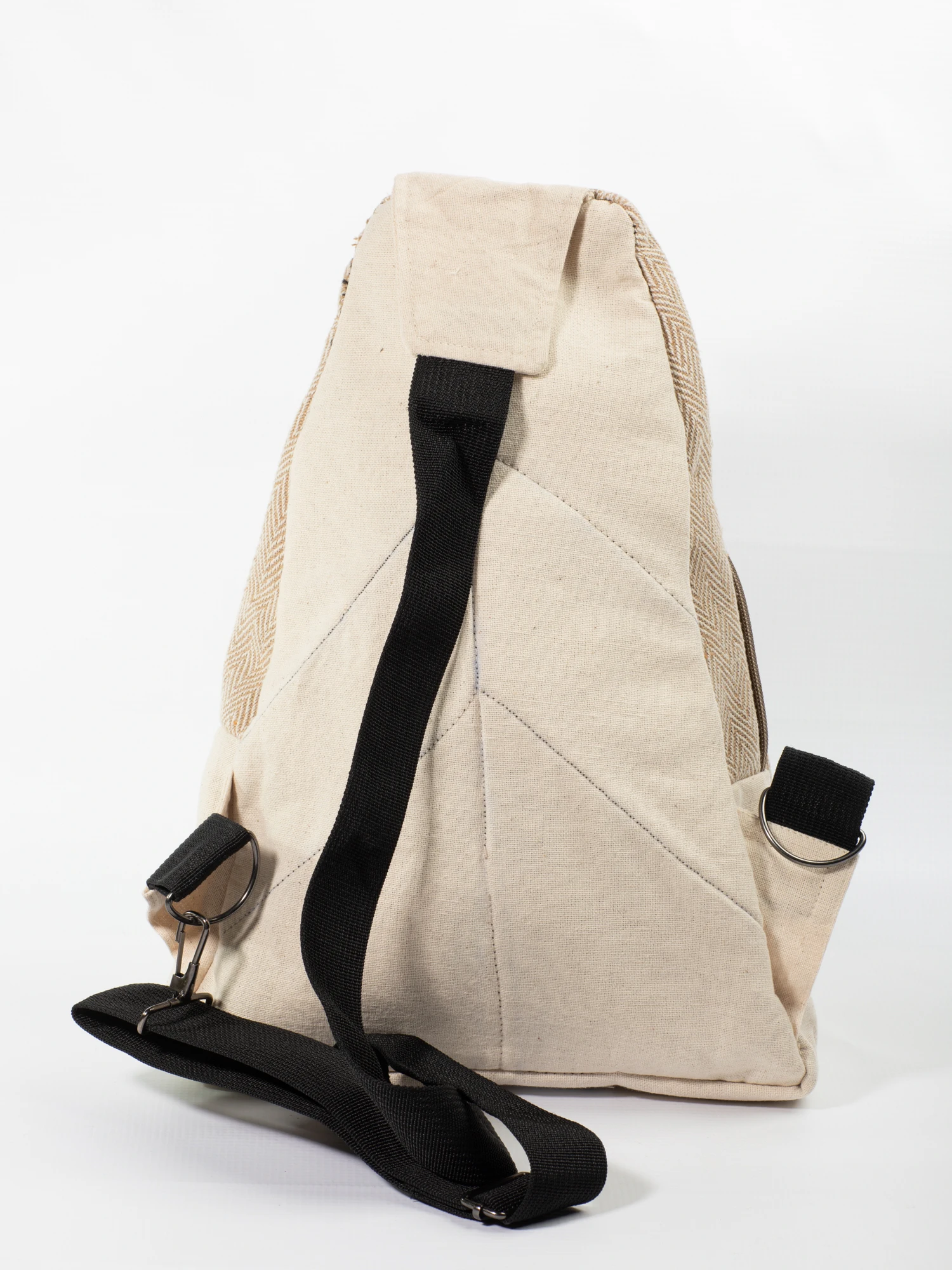 Geantă piept (crossbody) din cânepă și bumbac cu sistem de prindere reversibil - Model 3 [3]