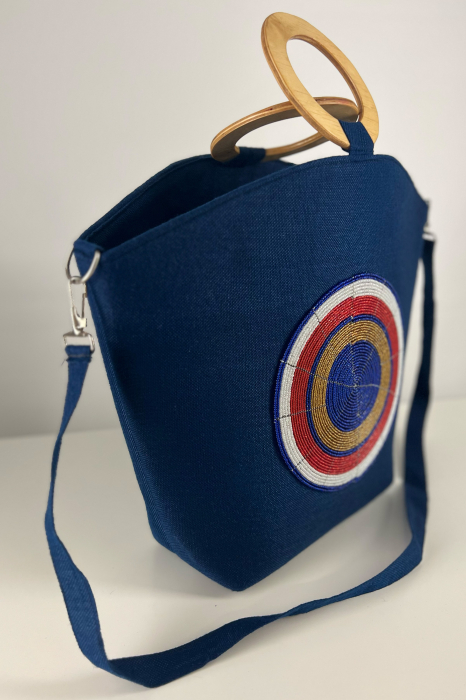 Geantă Tote - Piesă Unicat -din Sisal cu Mânere Rotunde din Lemn și Bretea Detașabilă – Artizanat African Original | [2]