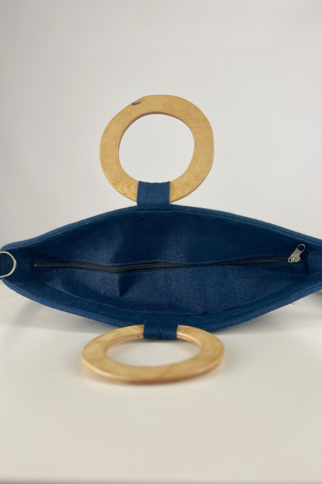 Geantă Tote - Piesă Unicat -din Sisal cu Mânere Rotunde din Lemn și Bretea Detașabilă – Artizanat African Original | [4]