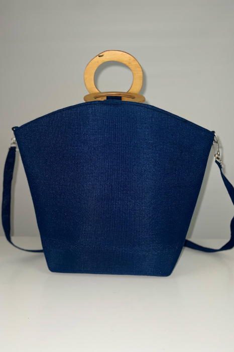 Geantă Tote - Piesă Unicat -din Sisal cu Mânere Rotunde din Lemn și Bretea Detașabilă – Artizanat African Original | [3]