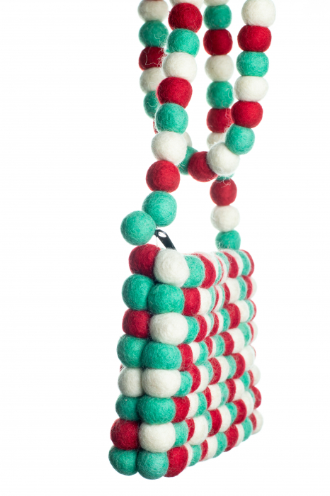 Gentuta de umar din feltru - Mint candy [2]