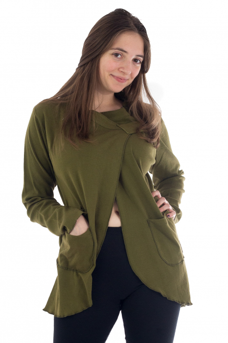 Bluza cu deschidere - Verde [2]