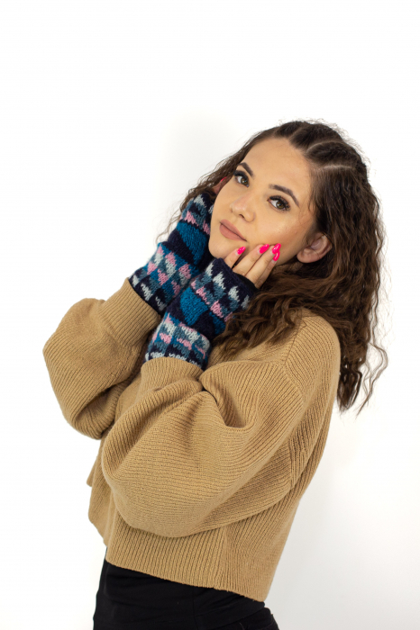 Hand warmers cu model abstract - Predominant albastru [2]