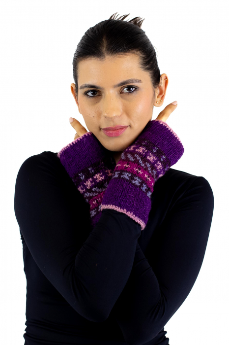 Hand warmers din lana captusite cu polar - Model 10 [2]