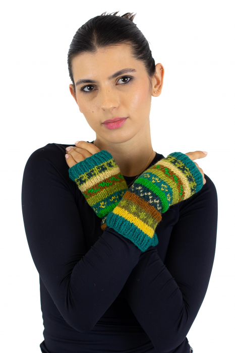 Hand warmers din lana captusite cu polar - Model unicat 1 [2]