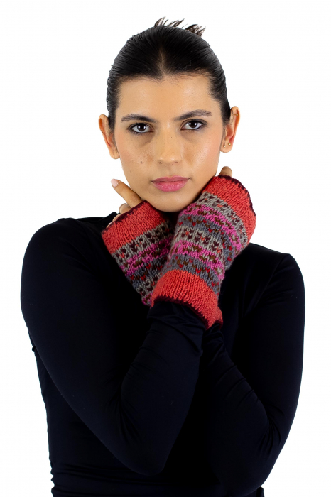 Hand warmers din lana captusite cu polar - Model unicat 4 [2]