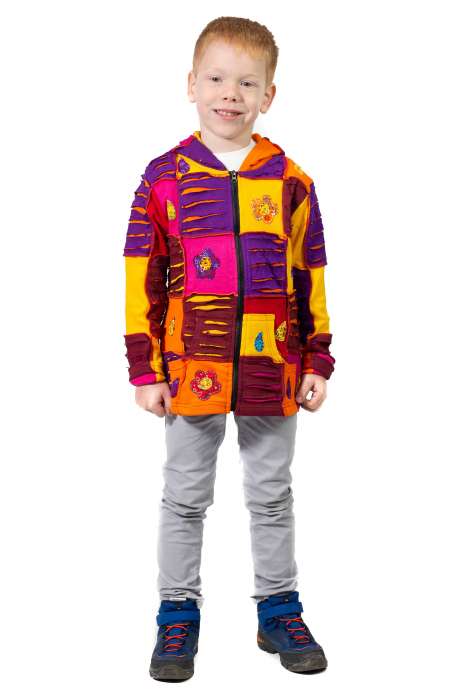 Hanorac copii cu print pictat - Multicolor [4]