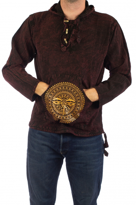 Hanorac cu print - 3rd Eye - Rosu [3]