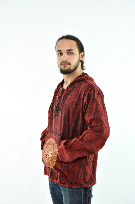 Hanorac cu print - 3rd Eye si Mandala - Bej [2]