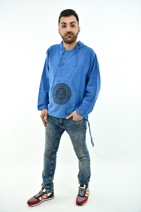 Hanorac cu print - 3rd Eye si Mandala - Bej [2]