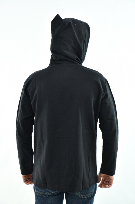 Hanorac cu print - Dragon - Negru [6]