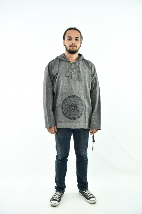 Hanorac cu print - Mandala - Turquoise [2]