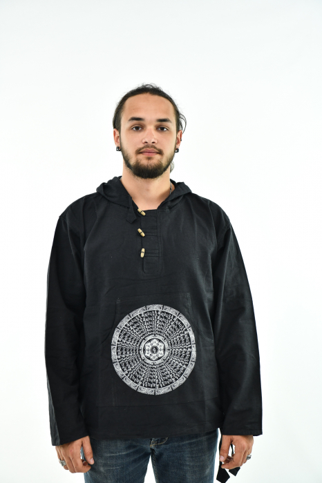 Hanorac cu print - Mandala - Turquoise [2]