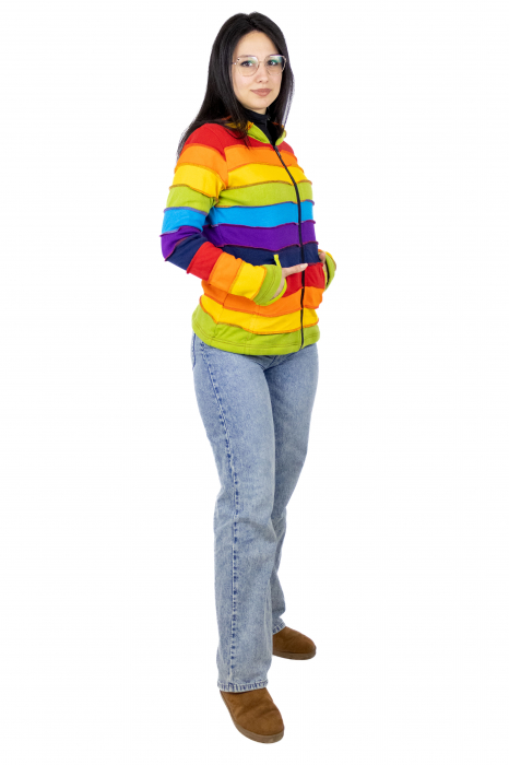 Hanorac din bumbac si polar - Rainbow [3]