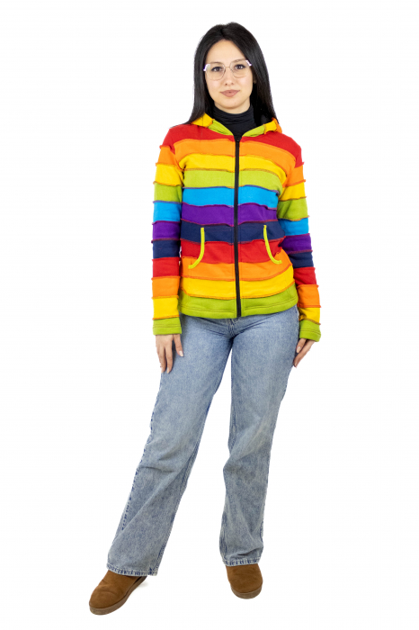Hanorac din bumbac si polar - Rainbow [2]