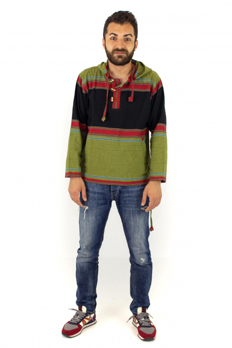 Hanorac din bumbac - strappy - Verde [6]