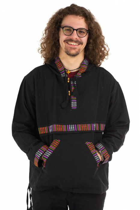 Hanorac ethnic din bumbac subtire - Blue [10]
