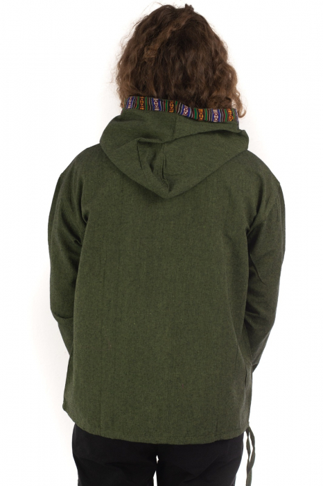 Hanorac ethnic din bumbac subtire - Blue [9]