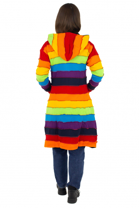 Hanorac lung din bumbac și polar - Multicolor [6]