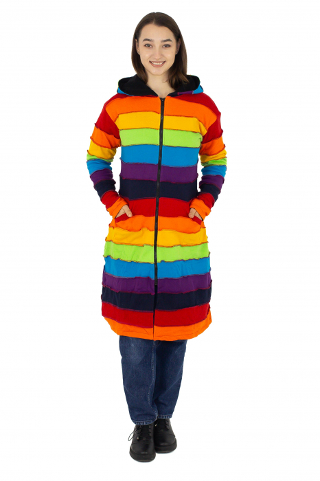 Hanorac lung din bumbac și polar - Multicolor [3]