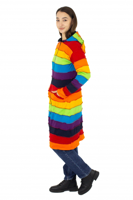 Hanorac lung din bumbac și polar - Multicolor [4]