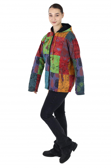 Hanorac patch cu polar pe interior - Multicolor [6]