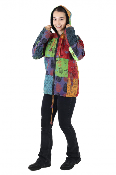 Hanorac patch cu polar pe interior - Multicolor [4]