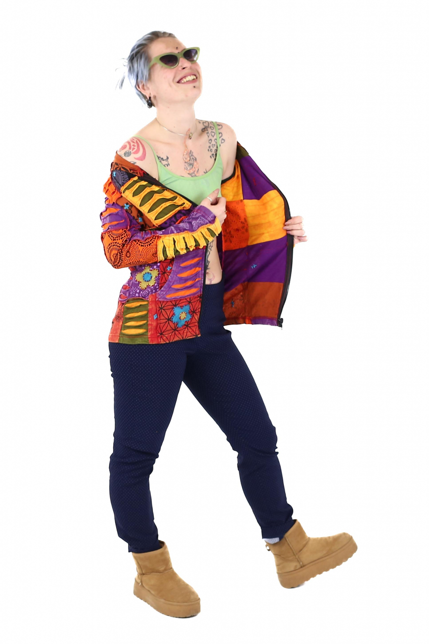 Hanorac patch unicat - Multicolor - Marimea L [3]