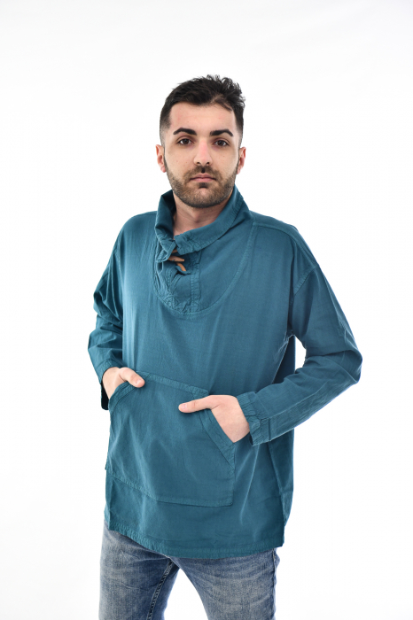 Hanorac soft cotton cu marsupiu - Lime [4]