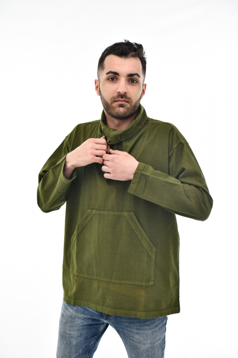 Hanorac soft cotton cu marsupiu - Lime [5]