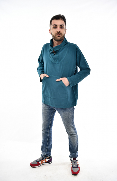 Hanorac soft cotton cu marsupiu - Lime [14]