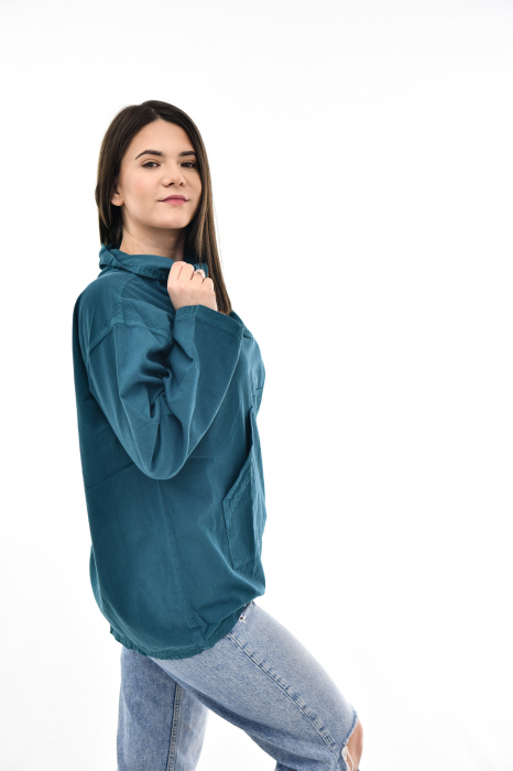 Hanorac soft cotton cu marsupiu - Lime [11]