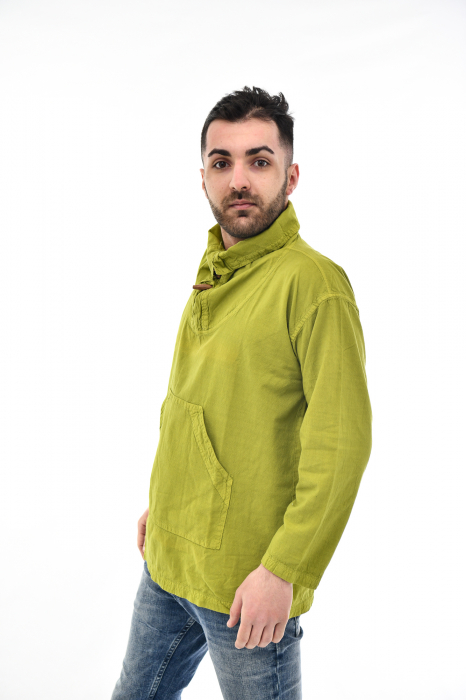 Hanorac soft cotton cu marsupiu - Lime [5]