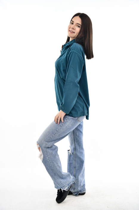 Hanorac soft cotton cu marsupiu - Lime [6]