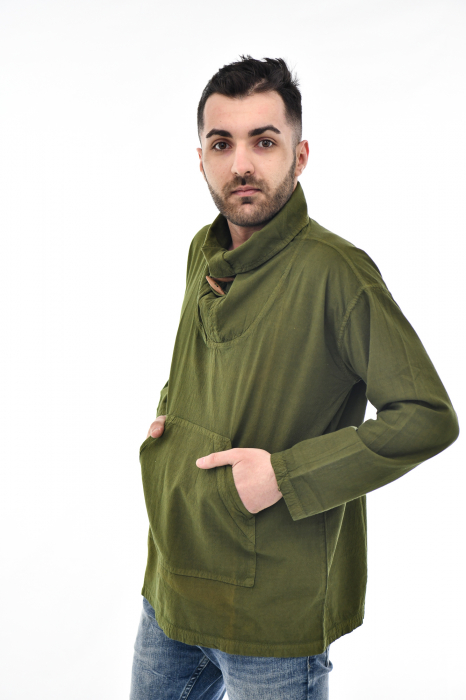 Hanorac soft cotton cu marsupiu - Lime [3]