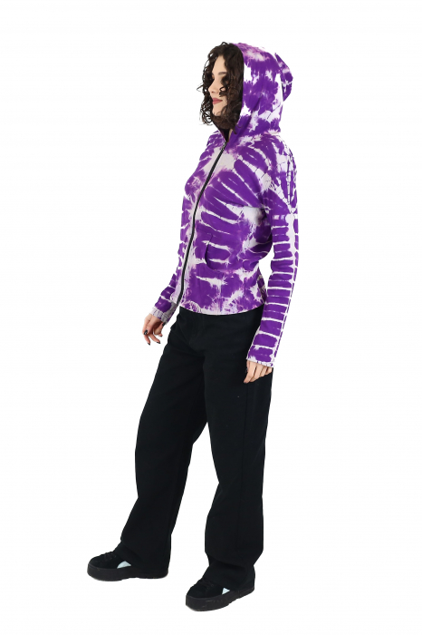 Hanorac Tie Dye Violet&Alb [3]