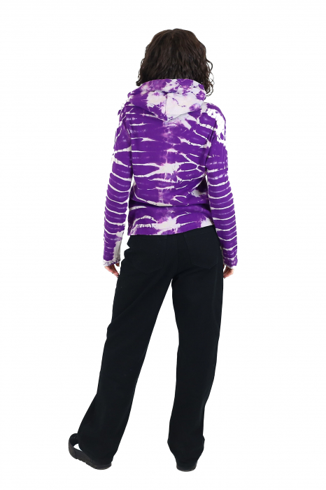 Hanorac Tie Dye Violet&Alb [4]