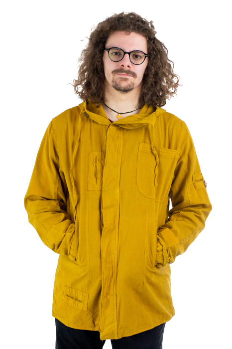 Jacheta barbateasca din bumbac - Mustar [2]