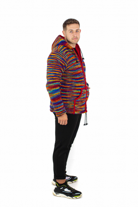 Jachetă de lână - Cu dungi multicolore [12]