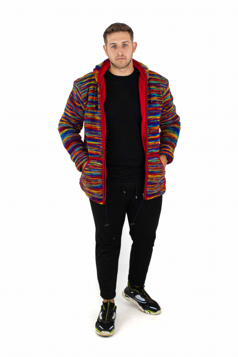 Jachetă de lână - Cu dungi multicolore [11]