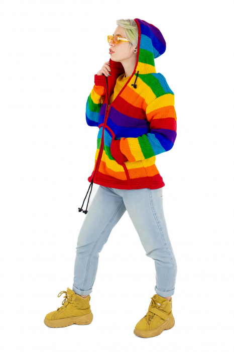 Jacheta de lana cu polar - Rainbow 2 [14]