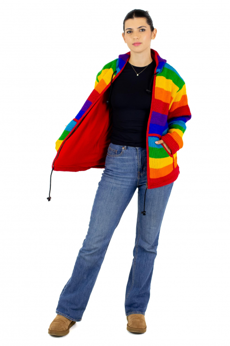 Jacheta de lana cu polar - Rainbow 2 [6]
