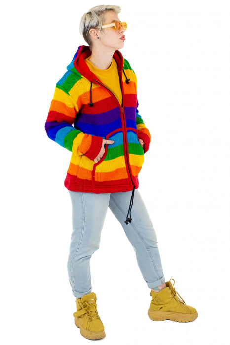 Jacheta de lana cu polar - Rainbow 2 [11]