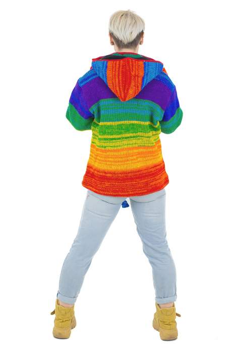 Jacheta din lana cu buzunare si captuseala polar- RAINBOW [8]