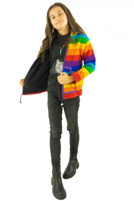 Jacheta lana copii - Rainbow 2 [2]