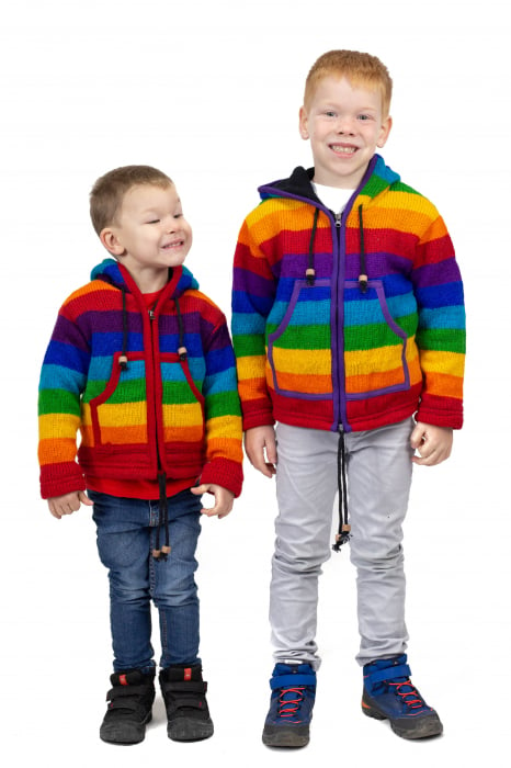 Jacheta lana copii - Rainbow 2 [5]