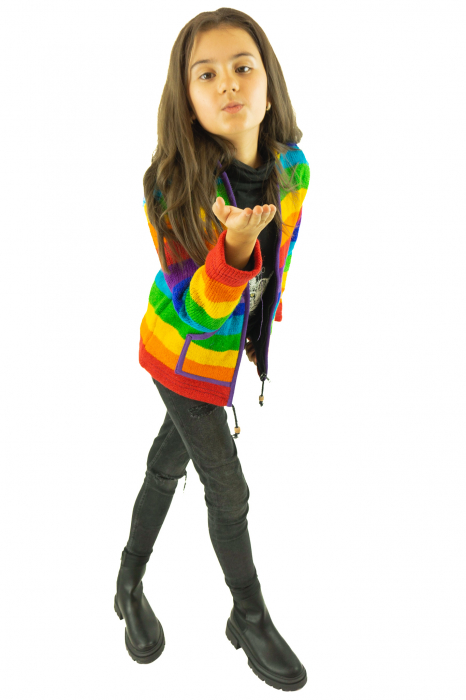 Jacheta lana copii - Rainbow 2 [12]