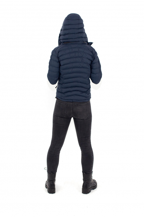 Jacheta scurta cu umplutura din tesatura reciclata – Bleumarin [4]