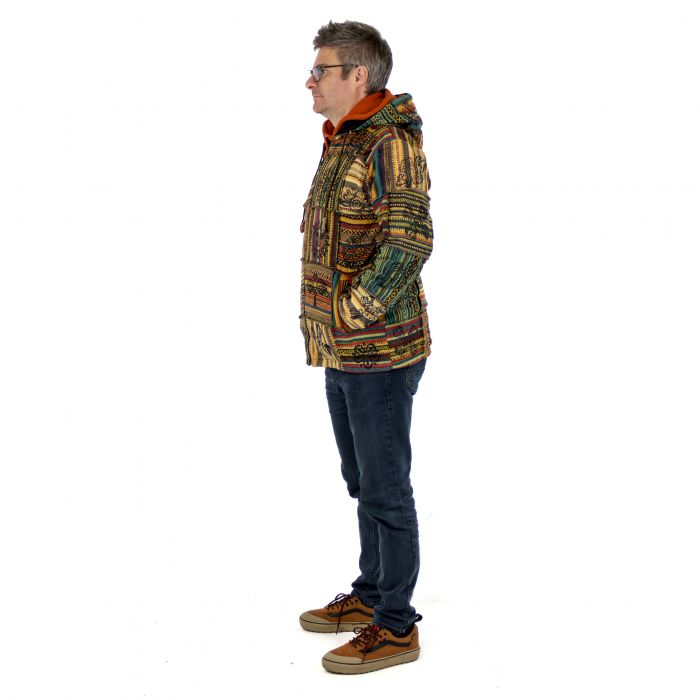 Jachetă unisex căptușită cu polar - Model Patch și Motive Hinduse 2 [3]